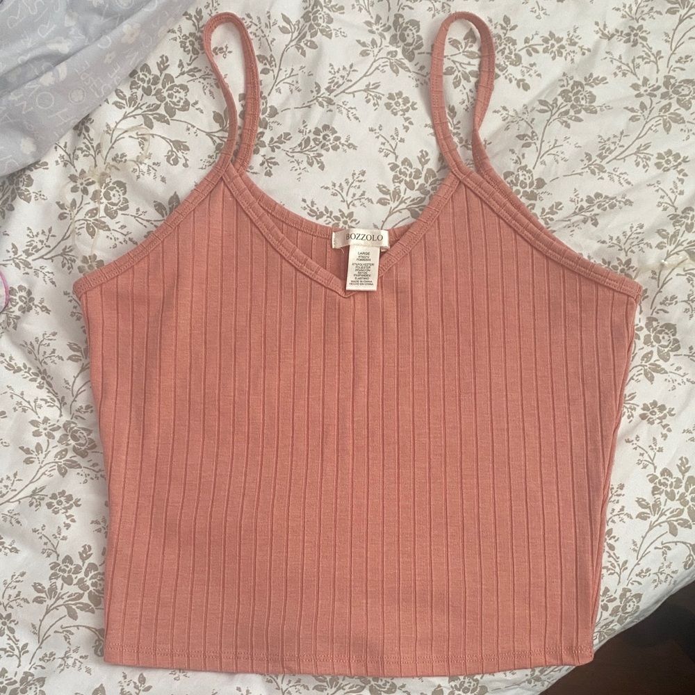 Roz & Ali Women's Dusty Pink Ribbed Camisole